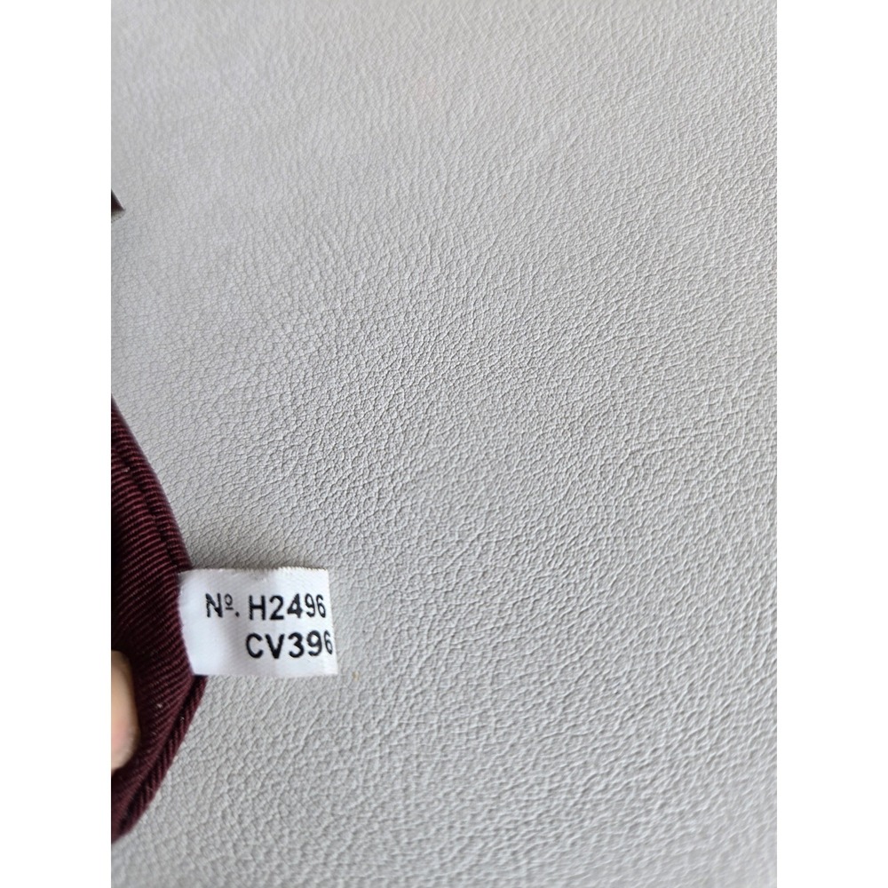 Coach Burgundy Pebbled Leather Zip Coin Pouch Wallet Card Case Oxblood Minimal - Picture 10 of 11